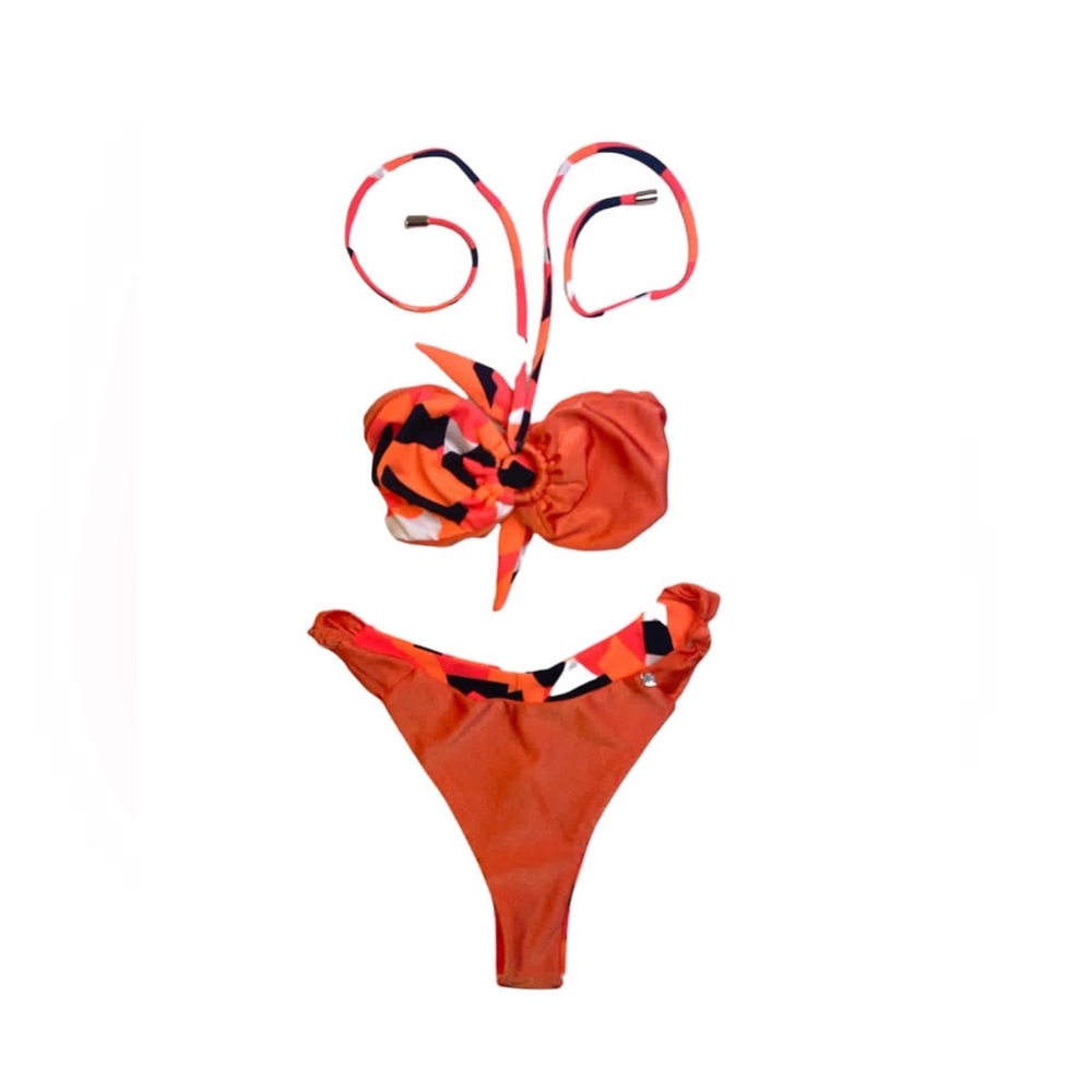 Vibrant Orange Bikini Set